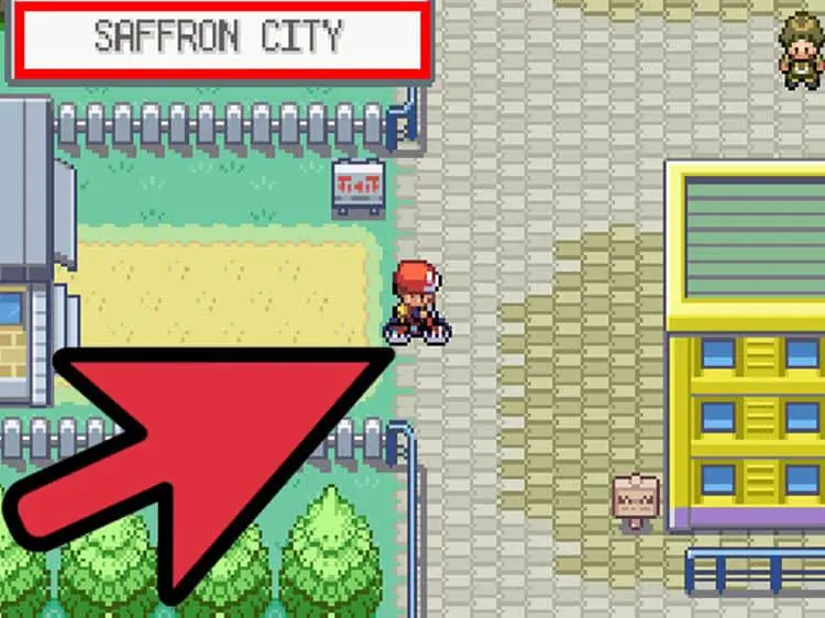 How do you get into Saffron City in fire red?