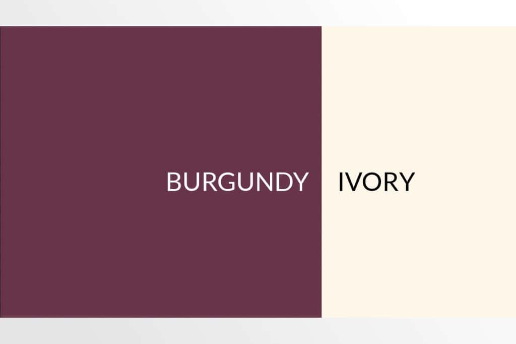 Does burgundy go with ivory?
