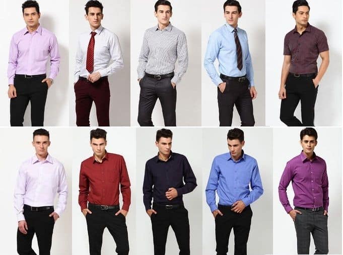 What color dress shirts go with what color pants?