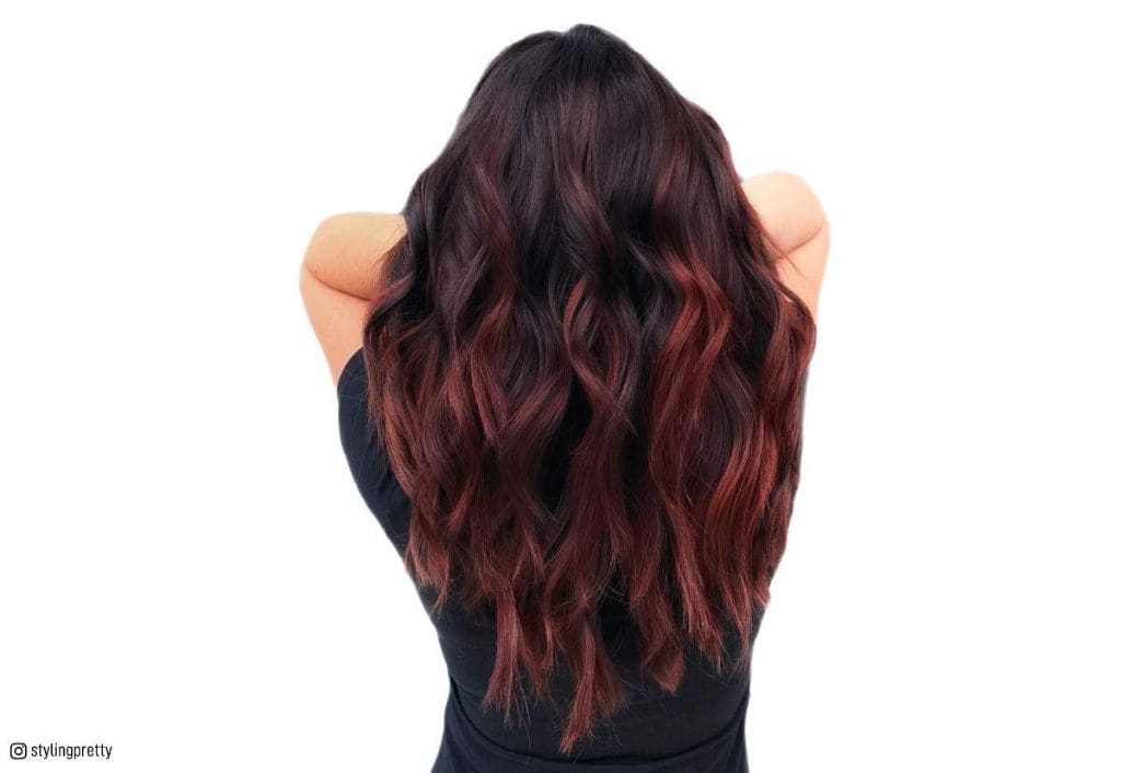 What is the best red color for black hair?