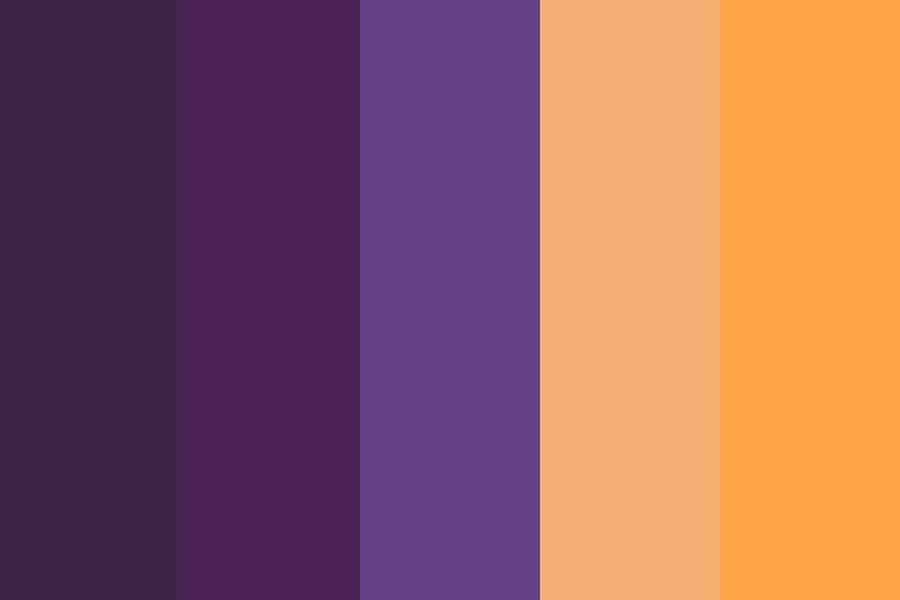 What colors make purple with orange?
