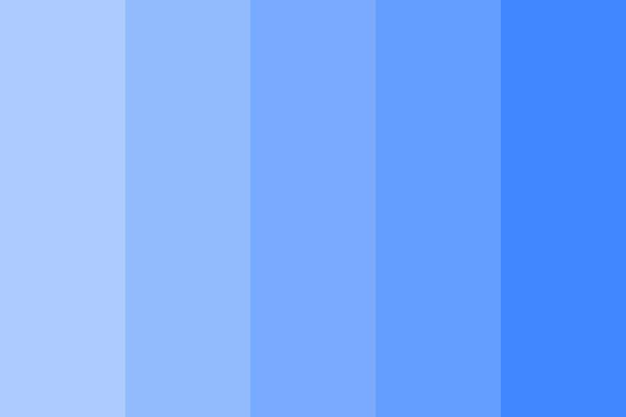 What are the 5 tones of blue?