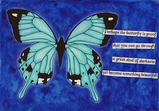 What does a butterfly Symbolise mental health?