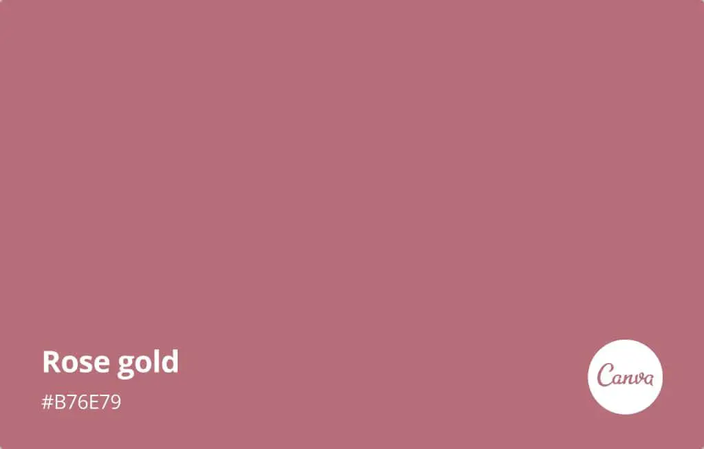 What is the CMYK for rose gold?