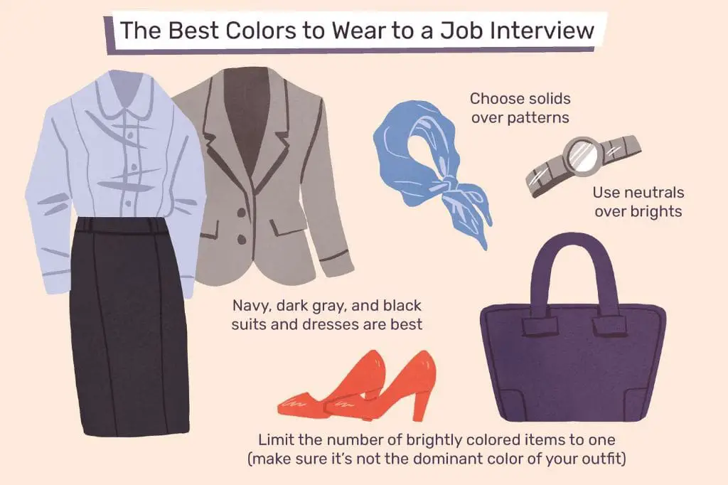What colors do you not wear to an interview?