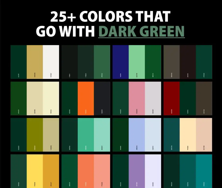 What color does dark green go with?
