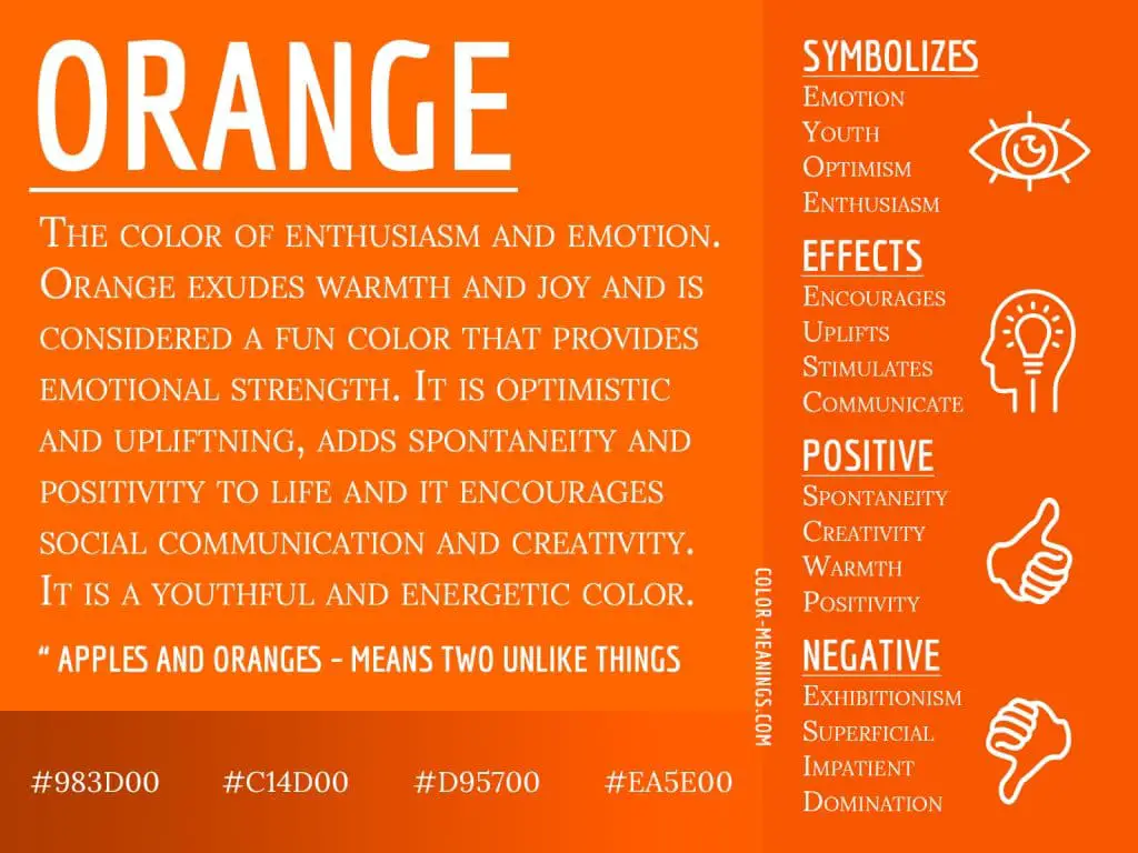 What does the color burnt orange mean?