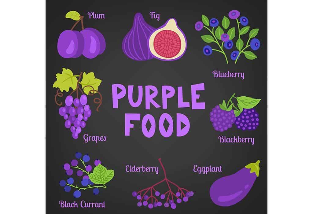 What natural things are purple?