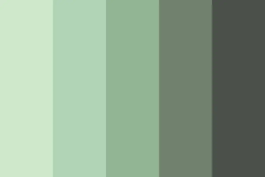 What shade of green goes best with grey?
