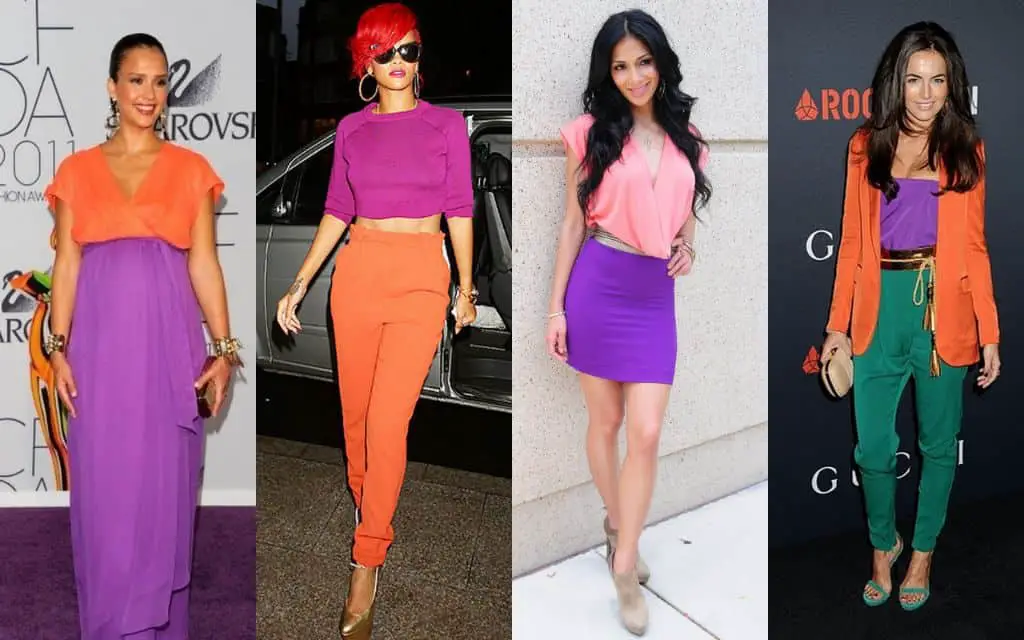 Can you wear purple and orange together?