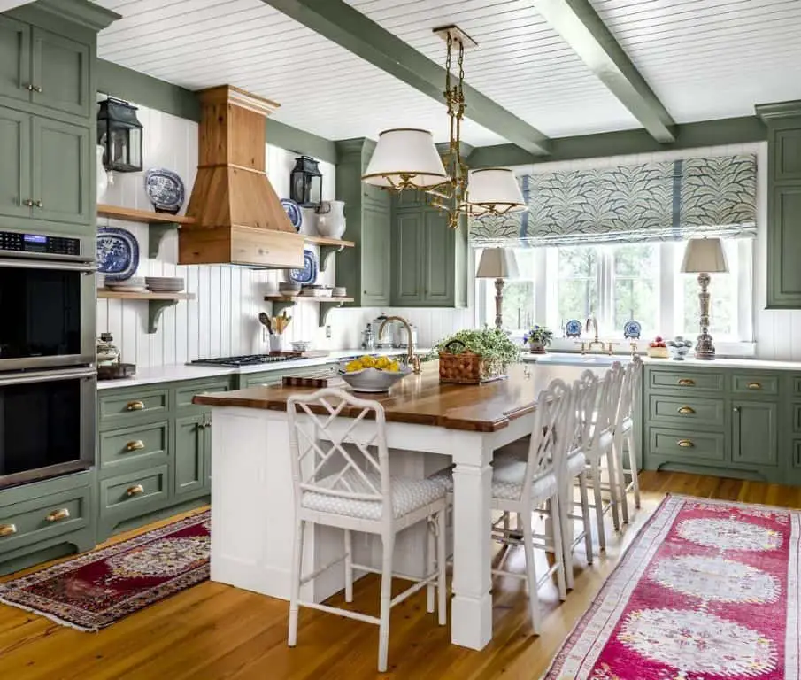 What color goes best with gray for a kitchen?