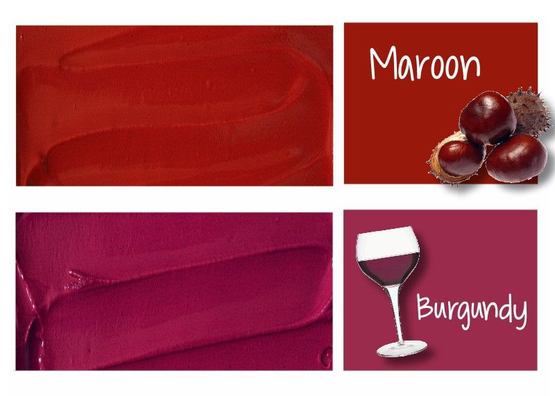 What is difference between maroon and burgundy?