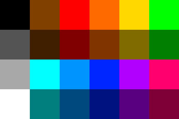 What are the 24 Colours?