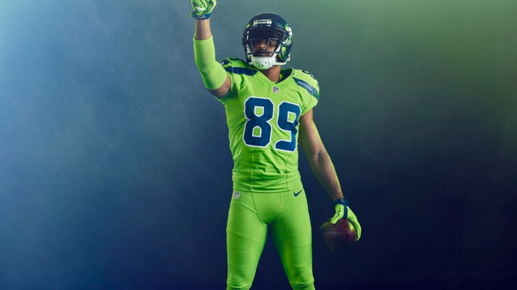 What colors are the Seattle Seahawks jerseys?