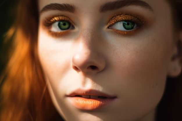 What are green eyes with amber in the middle?