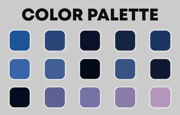 What palette number is dark blue?