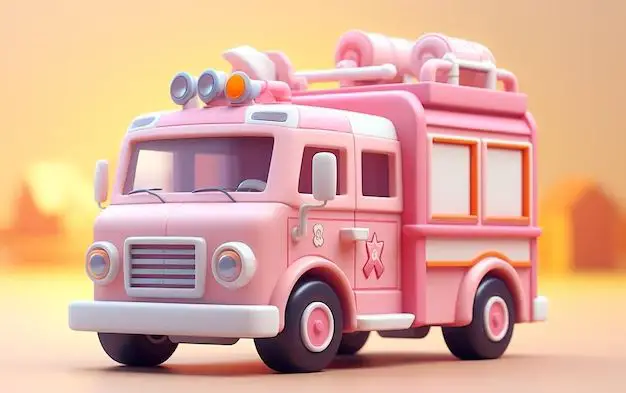 What is a pink fire truck?