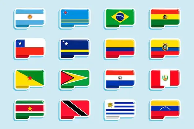 What is the flag Colour of South America?