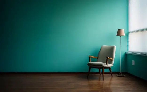 What Colour goes with teal feature wall?
