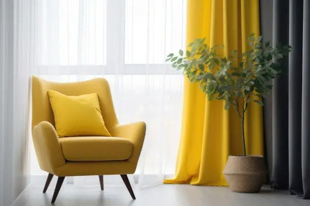 What looks good with yellow curtains?