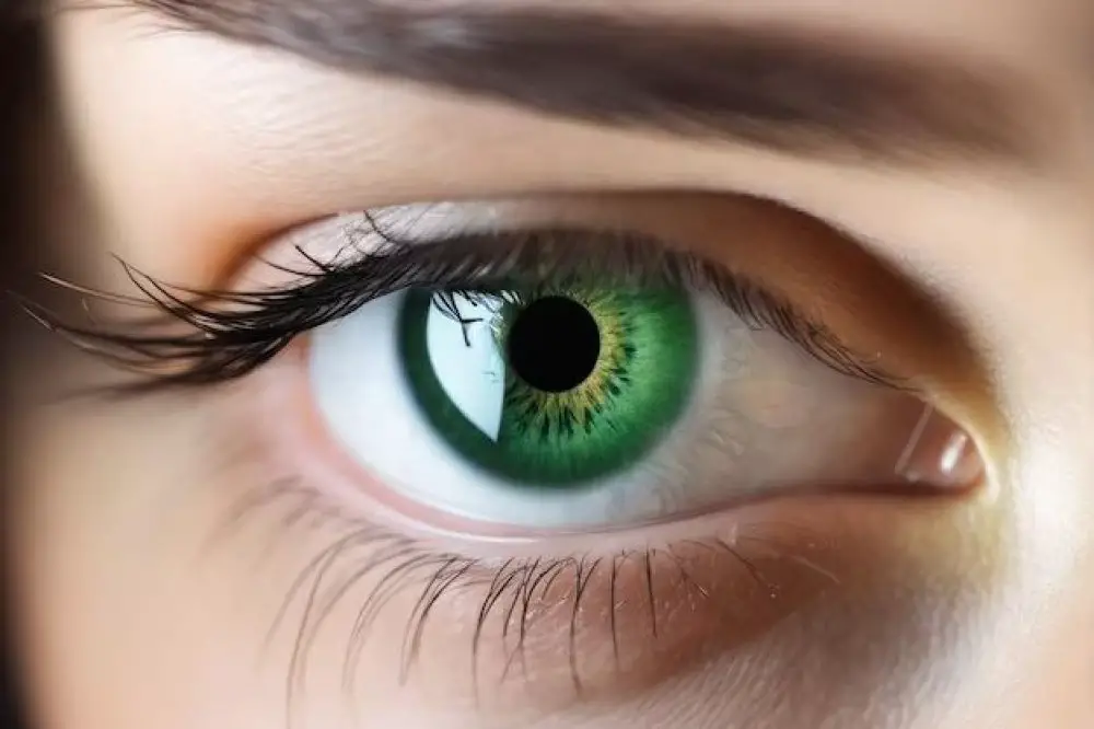 What are considered green eyes?