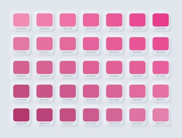 What is a warm shade of pink?