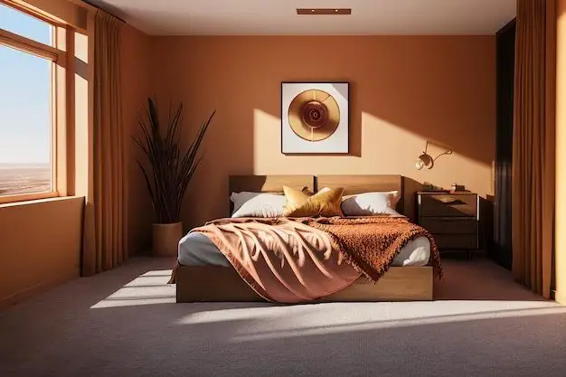 What bedroom Colours go with brown?