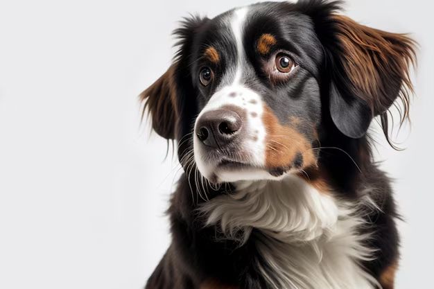 What is a medium size brown white and black dog?