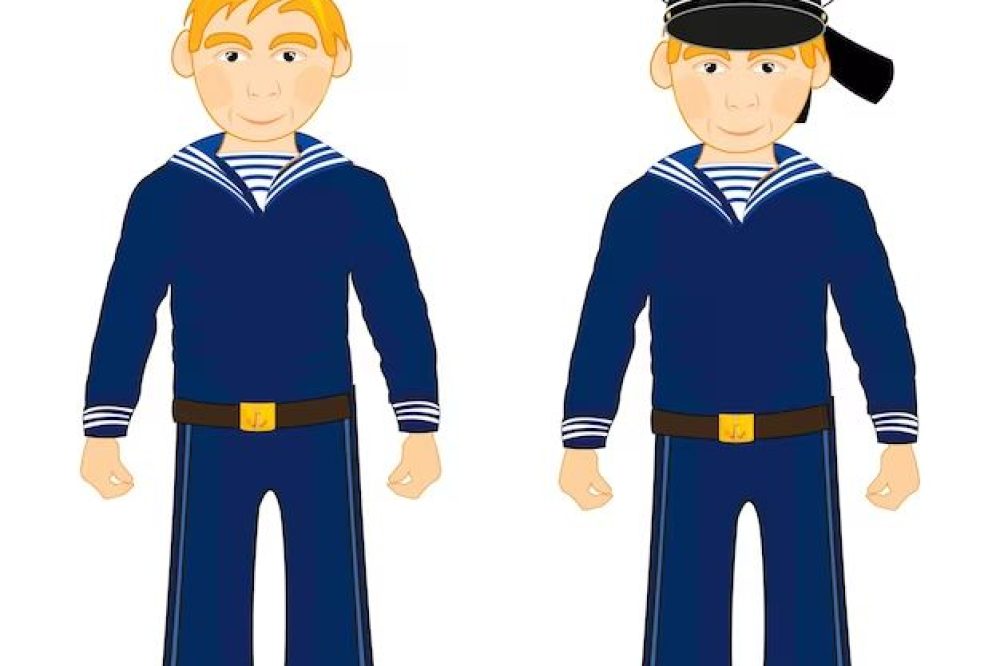 What is the Colour of navy uniform?