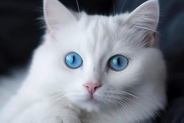 How rare are white blue eyed cats?